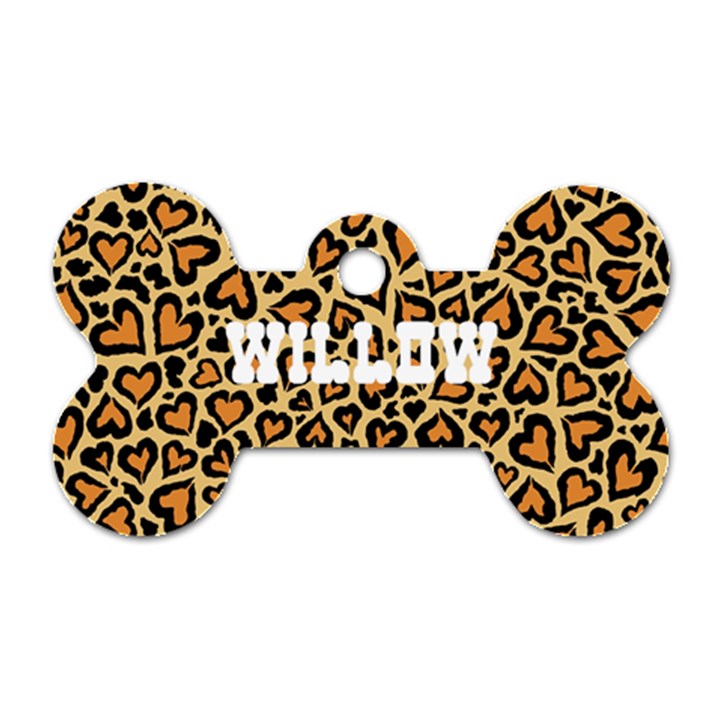 Graphic Pattern Dog Tag Bone (One Side)