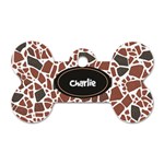 Graphic Pattern Dog Tag Bone (One Side) Front