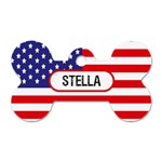 Nations Graphic Pattern Dog Tag Bone (One Side) Front