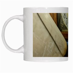 Erte Figurine And A Clock White Mug