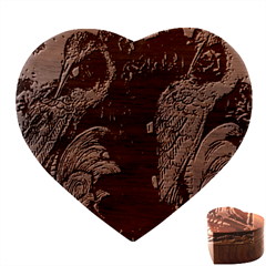 Cranes Heart Wood Jewelry Box