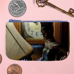 Clock And Lady Large Coin Purse