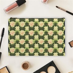 Retro 1880s Flowers Pattern 15 Cosmetic Bag (large)