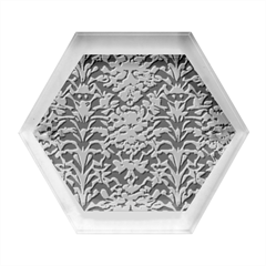 Gothic Leaf Pattern 4 Hexagon Wood Jewelry Box