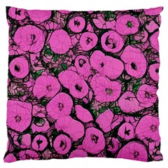 Mid Century Retro Floral 1970s 1960s Pattern 100 Large Cushion Case (one Side)