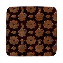 Retro 1880s Flowers Pattern Square Wood Guitar Pick Holder Case And Picks Set