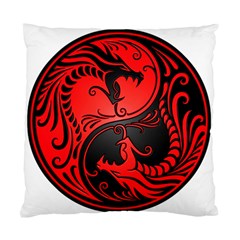 Red Yin Yang Dragons Standard Cushion Case (one Side)