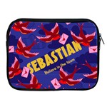 Bird and love letters Personalised Name Apple iPad Zipper Case Front