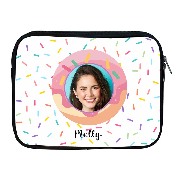 Donut Personalized Name and Photo IPad Case Apple iPad Zipper Case