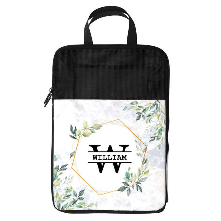 Personalized Initial Name Floral Foldable Shoe Storage Bag Foldable Shoe Storage Bag