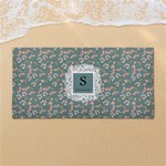 Custom Floral Initial Name 54 X27  Super Absorbent Beach Towel	 Front