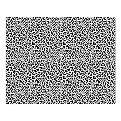 Black White Leopard Two Sides Premium Plush Fleece Blanket (large)