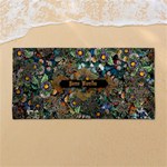 Custom Colorful and Beautiful Botanical Patterns  Any Text Name 54 X27  Super Absorbent Beach Towel	 Front