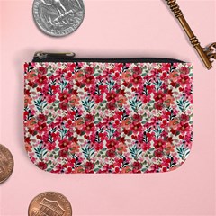 Red Flowers Mini Coin Purse
