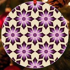 Pattern Design Star Snowflake Uv Print Acrylic Ornament Round