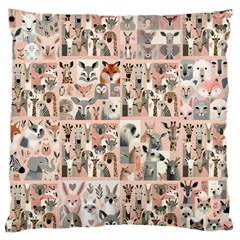 Mix Animals Large Cushion Case (one Side)