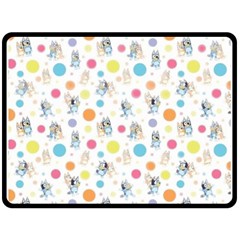 Bluey, Bluey Merch, Bluey Pattern, Bluey Bluey, Bingo, Bluey Design, Bluey Dog 80  X 56  Fleece Blanket (large)
