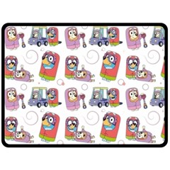 Bluey, Bluey Merch, Bluey Pattern, Bluey Bluey, Bingo, Bluey Design, Bluey Dog 80  X 56  Fleece Blanket (large)