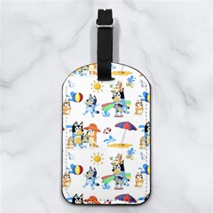 Bluey, Bluey Merch, Bluey Pattern, Bluey Bluey, Bingo, Bluey Design, Bluey Dog Nappa Leather Luggage Tag Rectangle