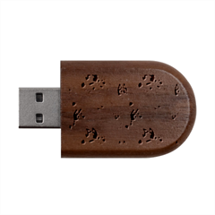 Bluey, Bluey Merch, Bluey Pattern, Bluey Bluey, Bingo, Bluey Design, Bluey Dog Wood Oval Usb Flash Drive