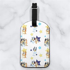 Bluey, Bluey Merch, Bluey Pattern, Bluey Bluey, Bingo, Bluey Design, Bluey Dog Nappa Leather Luggage Tag Rectangle