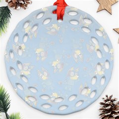 Bluey, Bluey Merch, Bluey Pattern, Bluey Bluey, Bingo, Bluey Design, Bluey Dog Round Filigree Ornament (two Sides)