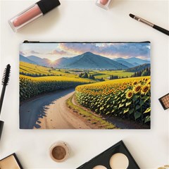 Sunflowers Flowers Nature Cosmetic Bag (large)