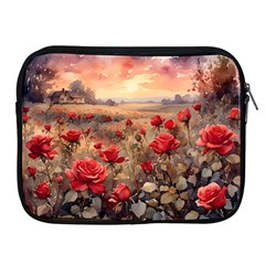 Roses Flower Field Sunset Nature Apple Ipad 2/3/4 Zipper Cases