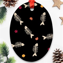 Pattern Design Seamless Fishbone Ornament (oval)