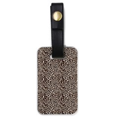 Brown Beige Snake Pattern Luggage Tag (one Side)