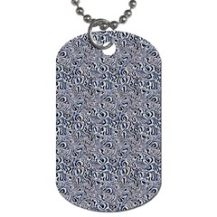 Blue Black Snake Pattern Dog Tag (one Side)
