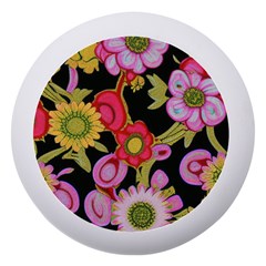 Mid Century Retro Floral 1970s 1960s Pattern 70 Dento Box With Mirror
